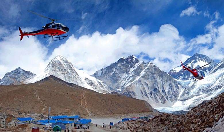 Fly by heli E.B.C - A.B.C - Langtang gosaikunda tour